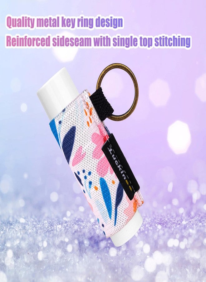 LUCKINEE 6PCS Lip Balm Holder Keychain, Christmas Stocking Stuffers Gifts, Lip Gloss Holder Key Chains Women Cute Lipstick Holder Lip Balm Pouch Keychain Compatible with ChapStick,Burt's Bees,LANEIGE,Aquaphor - Image 4